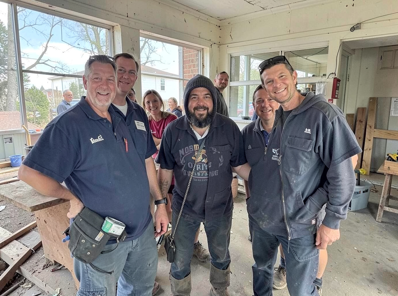 The Roofing Contractor Kokomo team at work in Kokomo